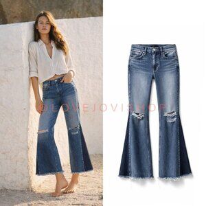 Jeans | Cropped Bootcut | 3x1 NYC for Free People Gusset Patchwork | 25" Inseam